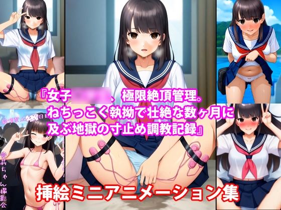 『女子〇〇〇、極限絶頂管理。ねちっこく執拗で壮絶な数ヶ月に及ぶ地獄の寸止め調教記録』挿絵ミニアニメーション集|淫乱テディベアの同人マンガをレビュー(ジャンル:動画・アニメーション 水着 野外・露出 オナニー おもちゃ 焦らし 動画ファイル 男性向け 成人向け セーラー服 正常位 寸止め)//ジャンル: 同人マンガ表紙画像